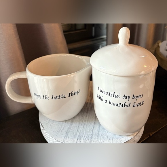 Rae Dunn Artisan Collection BLOOM Cream and Sugar Set - Picture 3 of 3